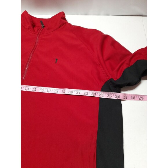 AUSTIN GOLF Red Half Zip Stain Resistant Windbreaker Zip Sleeve Mens Size L - Picture 7 of 12